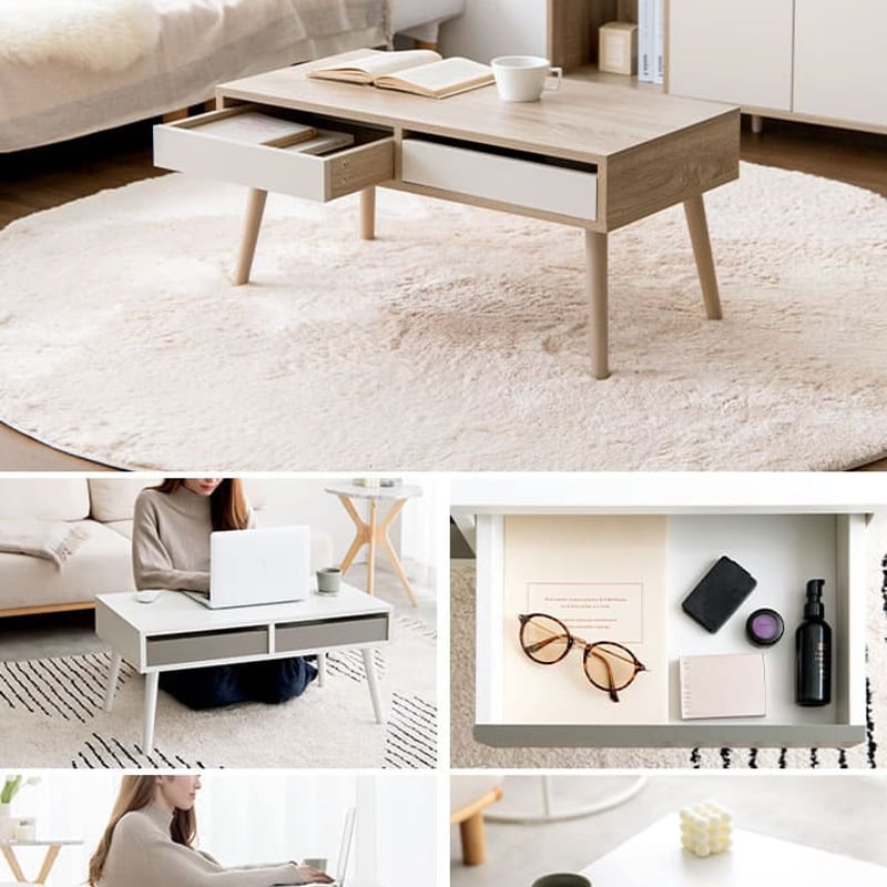 センターテーブル ローテーブル テーブル 引き出し付き 収納付き 机 1