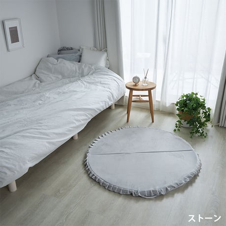 撥水 かわいいウレタンラグ さらさら無地のフランネルラグ 円形 直径約100cm大人可愛い 低反発タイプ 洗える ホットカーペット対応 滑り止め加工