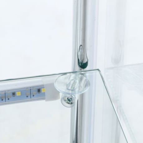 不二貿易 LED ガラスコレクションケース 4段 ブラック 高さ162cm 幅42.5cm 奥行36.5cm 強化ガラス棚 収納機能 推し活向け