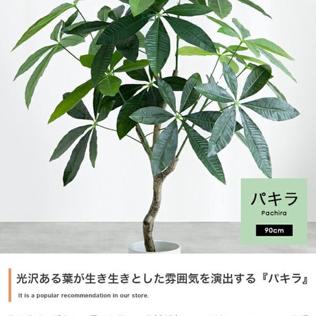 ナチュレ Nature パキラ 観葉植物 人工 フェイクグリーン 室内 リビング オフィス 一人暮らし 緑 インテリア 光触媒 空気清浄 消臭 抗菌 防汚 ホルムアルデヒド分解 高