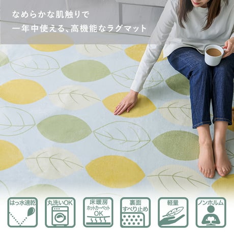 マイクロファイバー・デザインラグマットXLサイズ（200×300cm）洗えるラグマット 【WASHFA2】