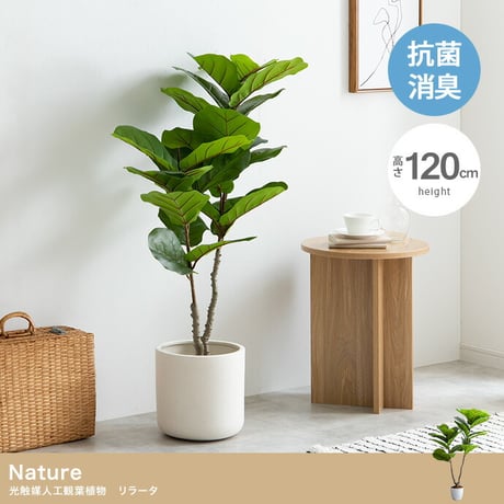 フェイクグリーン 観葉植物 フェイク 人工観葉植物 大型 光触媒 造花 インテリア リアル おしゃれ お祝い リラータ 鉢 葉 枝 観葉樹 120cm シンプル オフィス 室内 リ