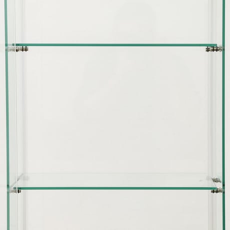 不二貿易 ガラスコレクションケース 3段 ブラック 強化ガラス棚 収納機能 高さ86cm 幅42.5cm 奥行き36.5cm 柱のないデザイン