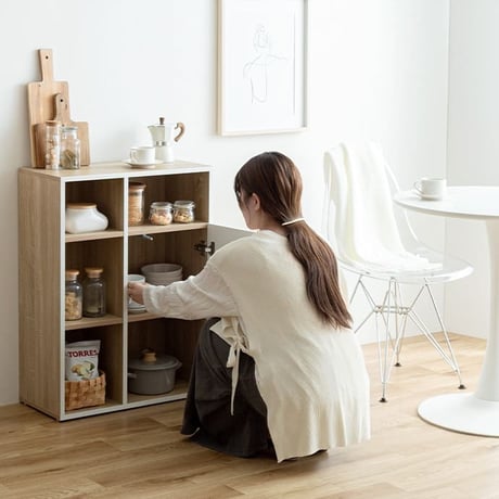 キャビネット 北欧 チェスト 韓国 リビングキャビネット バイカラー 幅60cm ファックス台 電話台 ルーター収納 Fax台 モデム収納 プリンターラック プリンター台 チェスト