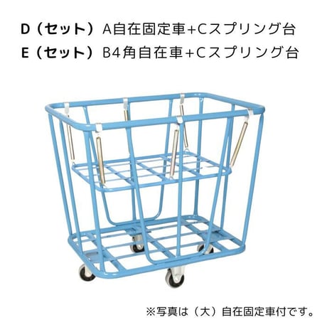 カゴ台車 ランドリーワゴン 大370L 中270L たっぷりサイズ 大きい 運搬ワゴン キャスター ウレタン車を標準装備 スプリング台 床に跡もつきにくく、耐久性も抜群！！