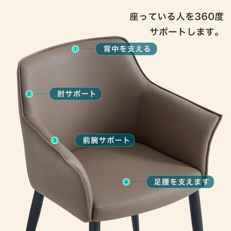 ダイニングテーブル＆チェア-ブラウン-　7点セット　180cm