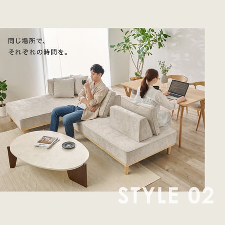 【開梱設置付き】アイランドソファ 2人掛け＋2人掛け【union】ユニオン( ソファ ソファー 三人掛け 3人掛け カウチ カウチスタイル カウチソファ 背もたれ クッション リラックス おしゃれ