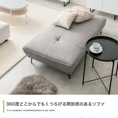 Pulau 2人掛け ソファ ベンチ アイランド デイベッド フロア ロー アームレス ファブリック 組立簡単 脚取り外し可能 コンパクト 小さめ 低め I字 2P リビング サロン 高級感 店舗