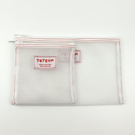 RED POINT MESH POUCH MEDIUM