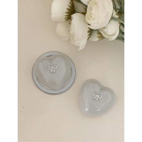 White Silver Heart Chocolate Tok