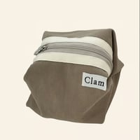[Clam正規販売店] round pouch Milk tea