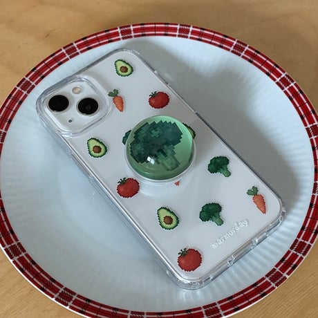 Mini Vegetable Pixel Art Jelly Hard Case