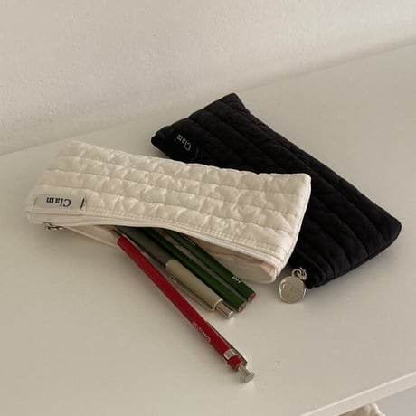 [Clam正規販売店] flat pencilcase Soft cream