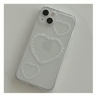 [Still in Stock] Heart Beat Jelly Hard Case White