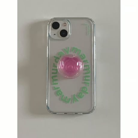 Pink Jelly Heart Resin Grip Tok
