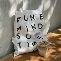 typography linen bag