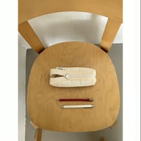 [Clam正規販売店] round pencilcase Quilting cream
