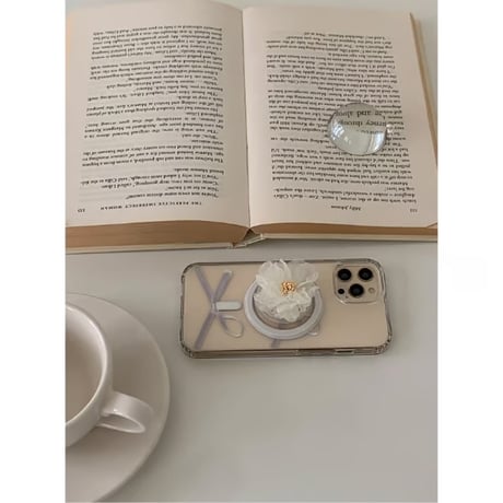 [Still in Stock] Silver Ribbon Knot Jelly Hard Case