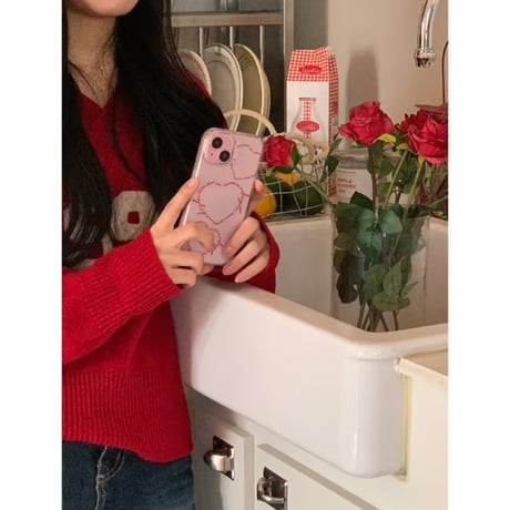 Red Heartbeat Jelly Hard Case