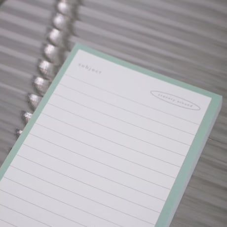 Heyday B5 half memo pad