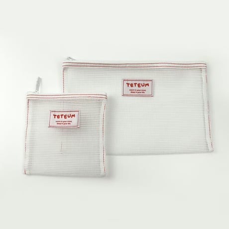 RED POINT MESH POUCH MEDIUM