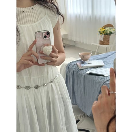 [MagSafe White Ring] Romantic Script Silver Frame Transparent Case