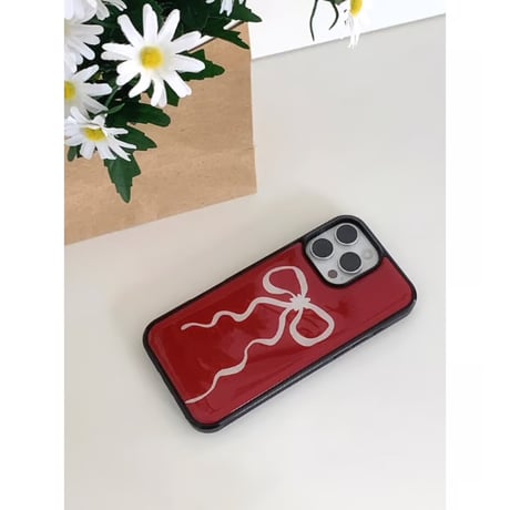Red Velvet Ribbon Epoxy Case