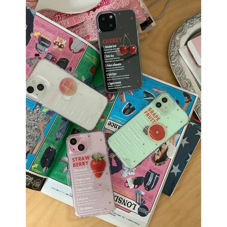 Fruit Letter Jelly Hard Case Cherry