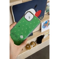 Silver Frame Bumper Case Green Dot