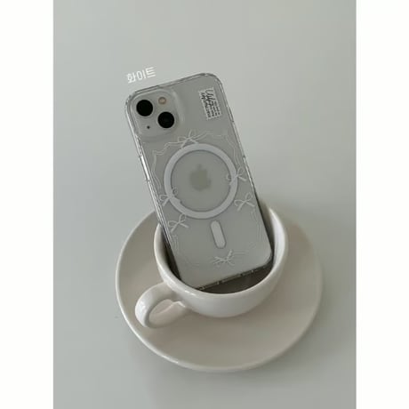 [Still in Stock] Ballerina Ribbon White Jelly Hard Case