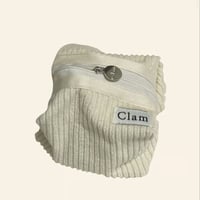 [Clam正規販売店] round pouch Corduroy snow