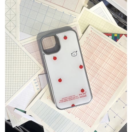 Silver Frame Bumper Case White Tomato