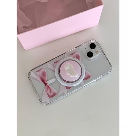 Blush Ribbon Gel Hard Case
