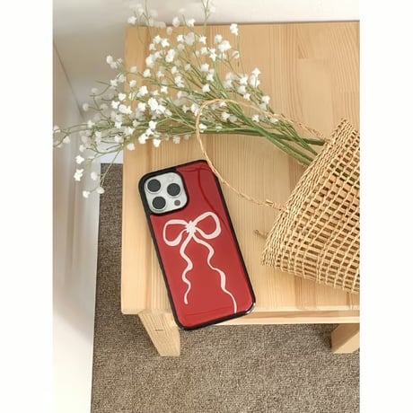 Red Velvet Ribbon Epoxy Case