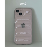 [Still in Stock] Lettering Padding Case Pink