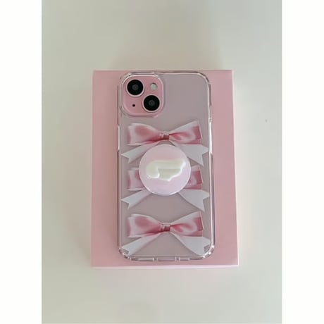 Blush Ribbon Gel Hard Case