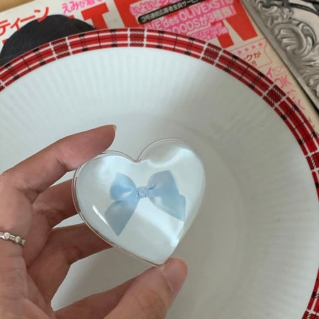 Blue Ribbon Heart Hemisphere Smart Tok