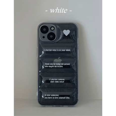 [Still in Stock] Lettering Padding Case White