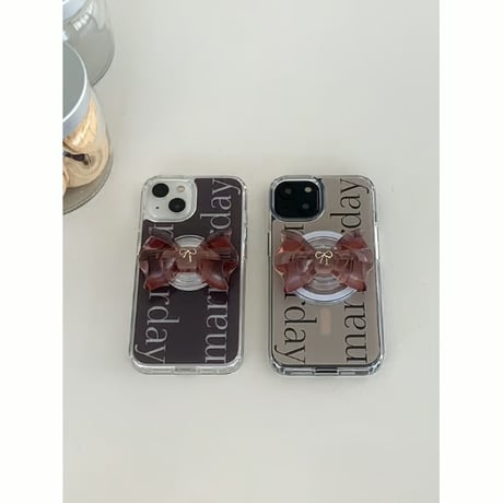 Brown Basic Jelly Hard Case Dark chocolate