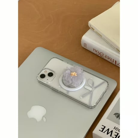 [Still in Stock] Silver Ribbon Knot Jelly Hard Case