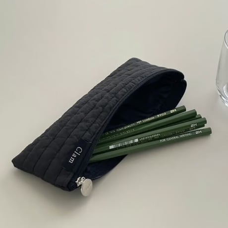 [Clam正規販売店] flat pencilcase Soft black