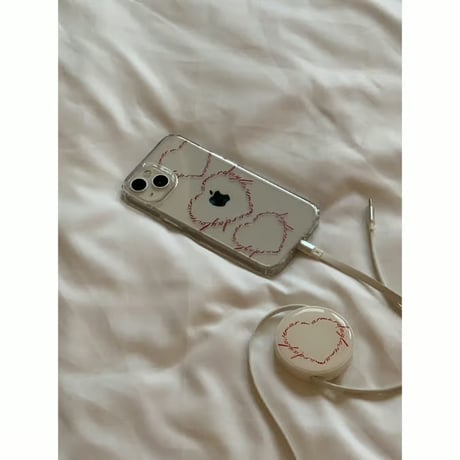 Red Heartbeat Jelly Hard Case