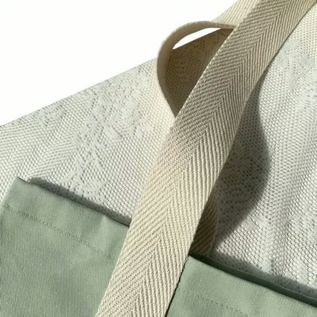 creamy mint tote bag