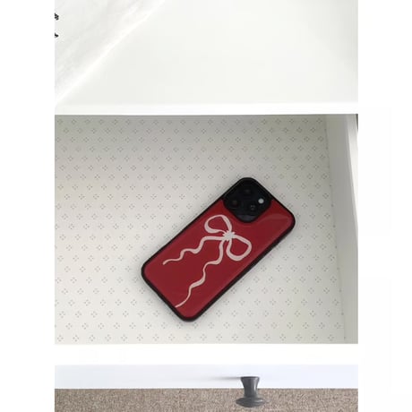 Red Velvet Ribbon Epoxy Case