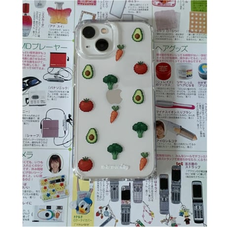 Mini Vegetable Pixel Art Jelly Hard Case