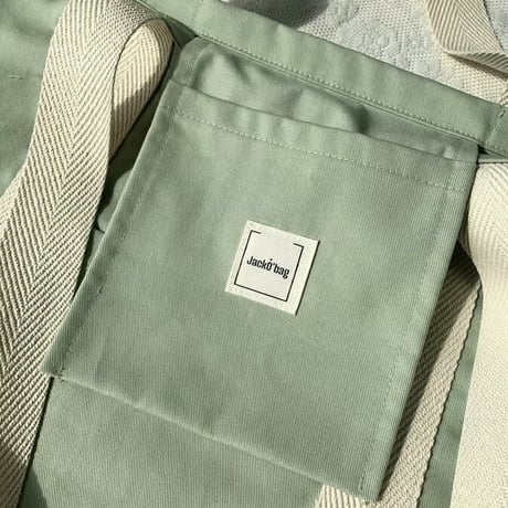 creamy mint tote bag