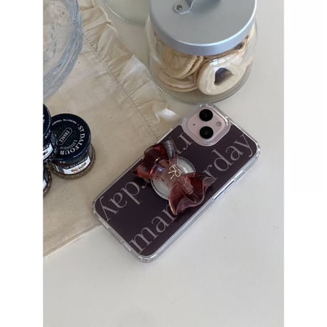 Brown Basic Jelly Hard Case Dark chocolate