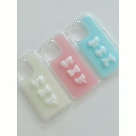 Jelly Ribbon Gel Hard Resin Case Blue