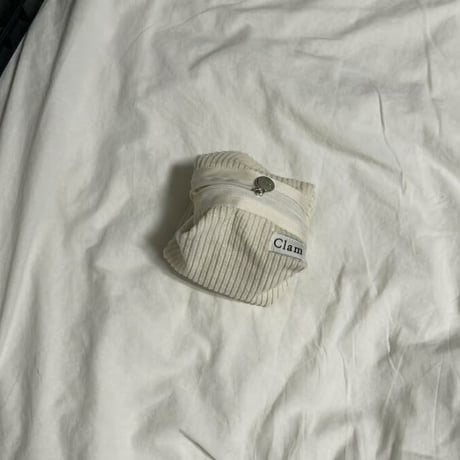 [Clam正規販売店] round pouch Corduroy snow