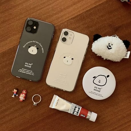 【our store stock】simple jelly case amung white